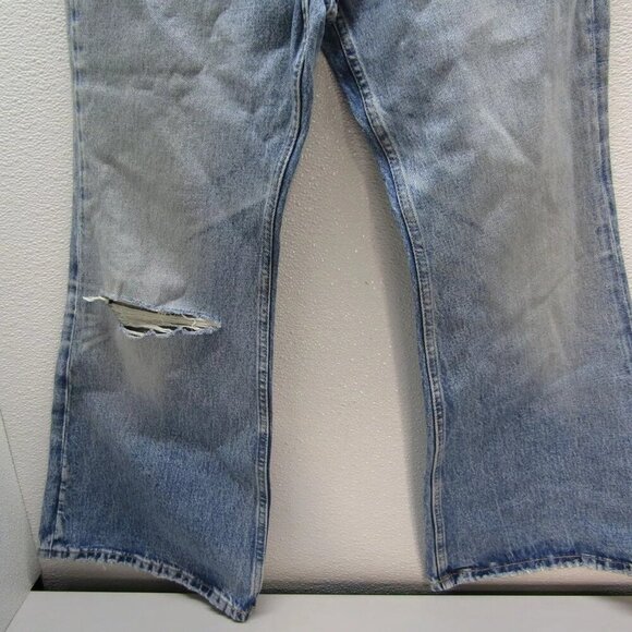 NEW POLO RALPH LAUREN Womens Crop Flare Distressed Jeans Size 27 Dossi Blue - Picture 5 of 16